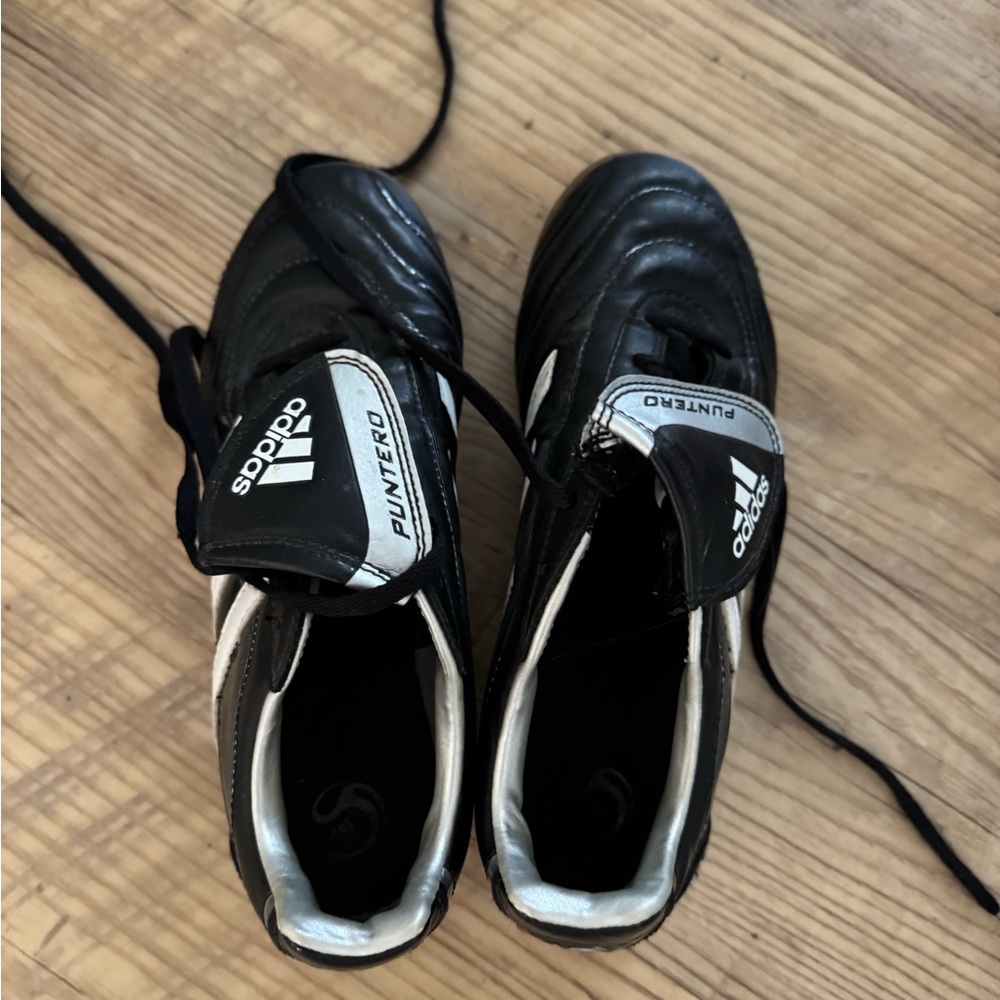 Adidas Puntera indoor soccer  Black and White Sneakers